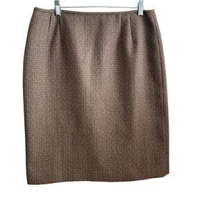 C.J Phillips Skirt Womens Size 14 Brown Textured Knee Length
